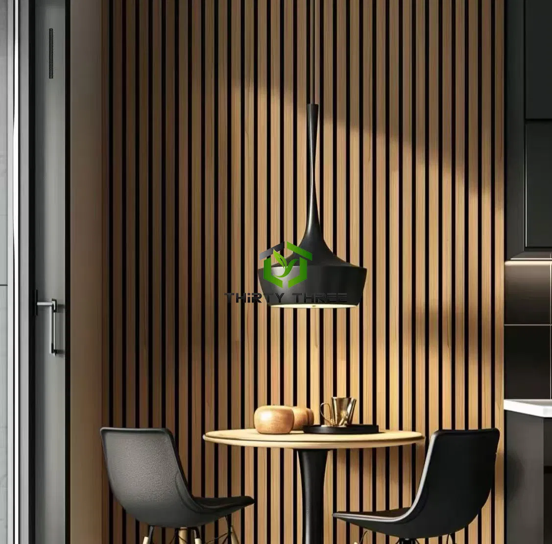 Eco-Friendly Acoustic Wood Slat Wall Panel Akupanel for Interior Decoration Wall Covering