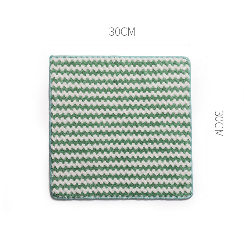 Household Cleaning Kitchen Remove Oil Household Thickened Wave Dish Cloth Rag