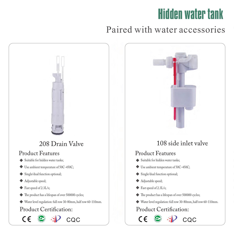 HDPE Plastic Toilet Tanks Bathroom Accessories Wall Mounted Concealed Cistern