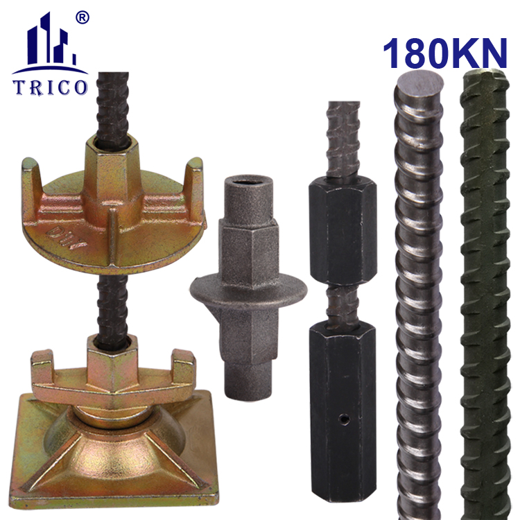15mm 17mm Formwork Tie Rod Construction Concrete Wall Accessories Waterstop Tie Rod Wing Nut