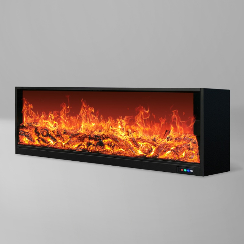 LED Retro Simulation Flame Country Style Electric Fireplace Mantel for Living Room