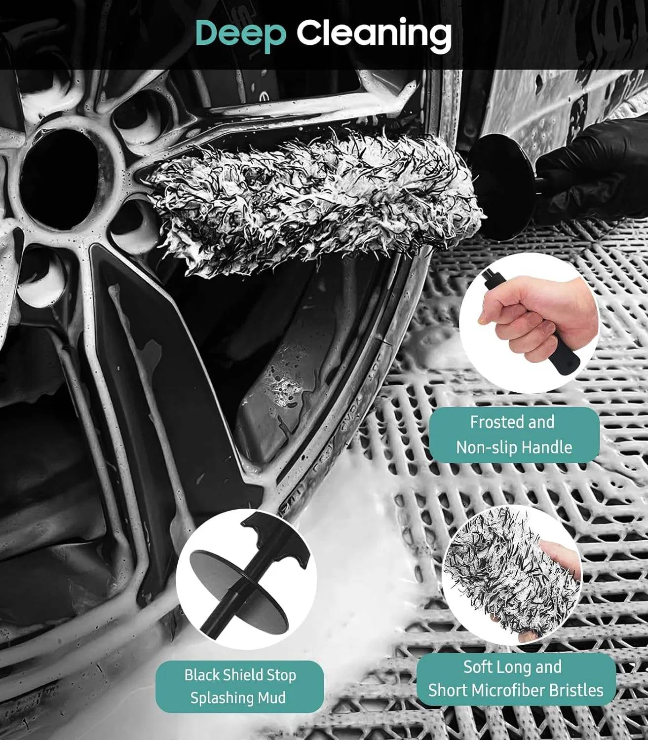 Набор щеток для чистки салона и дисков автомобиля