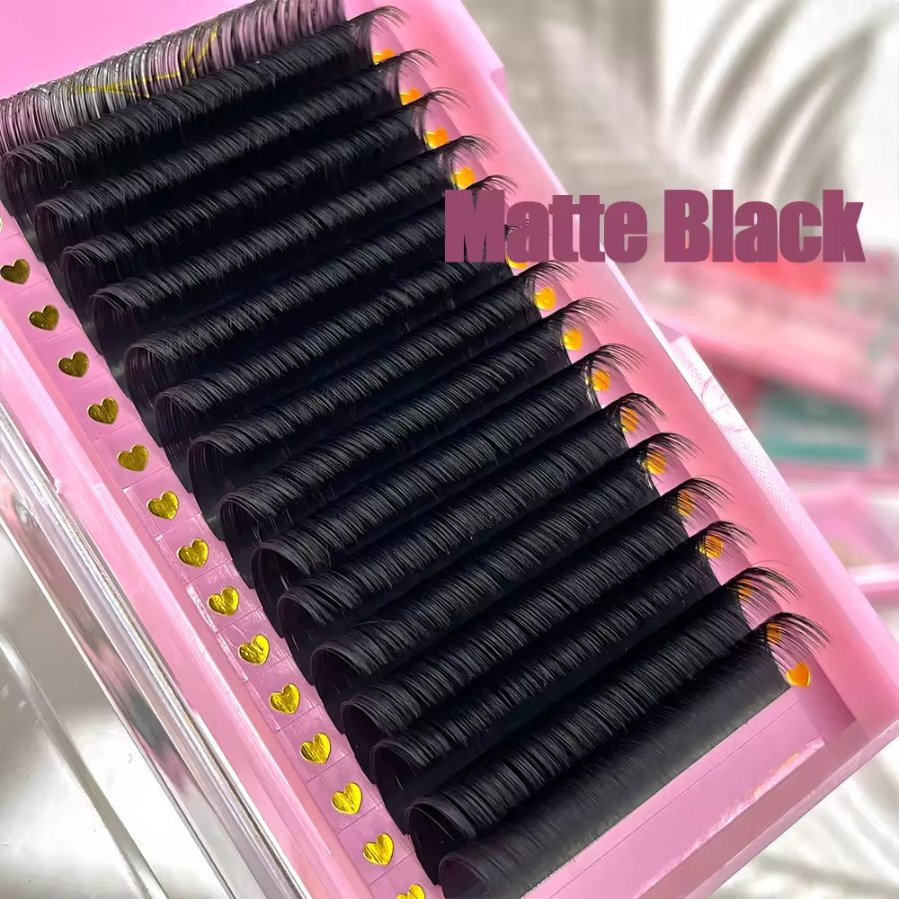 Individual Professional Lash Trays Vendor Matte Black Cashmere Lash Extensions Wholesale Premium Eyelash Extensions