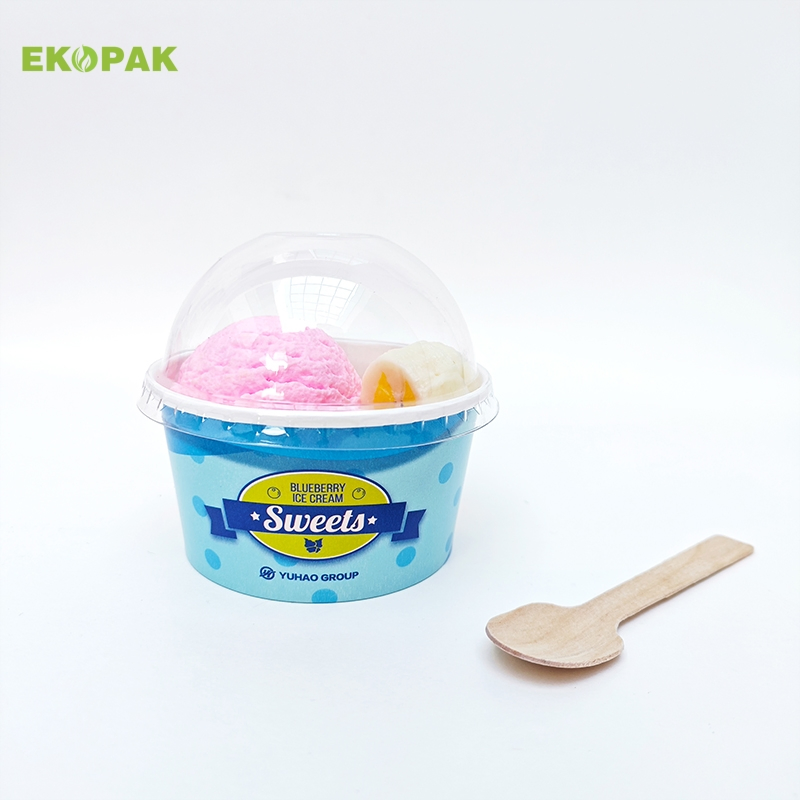 Disposable UV Offset Printing 1000ml Yogurt Ice Cream Paper Cup