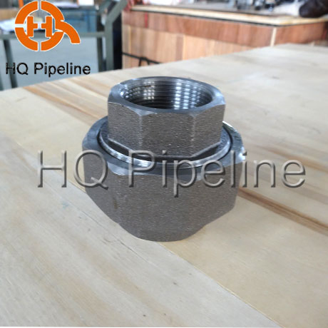 2000#3000# High Pressure Forged Steel Threaded Pipe Fittings A105 NPT Thread Union
