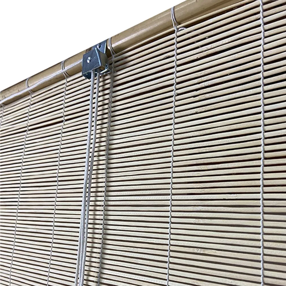 Factory Direct Sales Cream Natural Bamboo Blind with Pull Cord Systeam