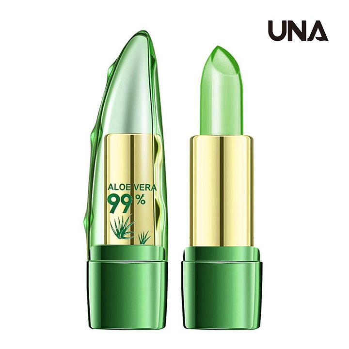 Aloe Vera Gel Moisturizing Lip Balm Naturally Hydrating Plant Essence Lipstick Green Jelly Lipstick Repair Dry Lips Waterproof