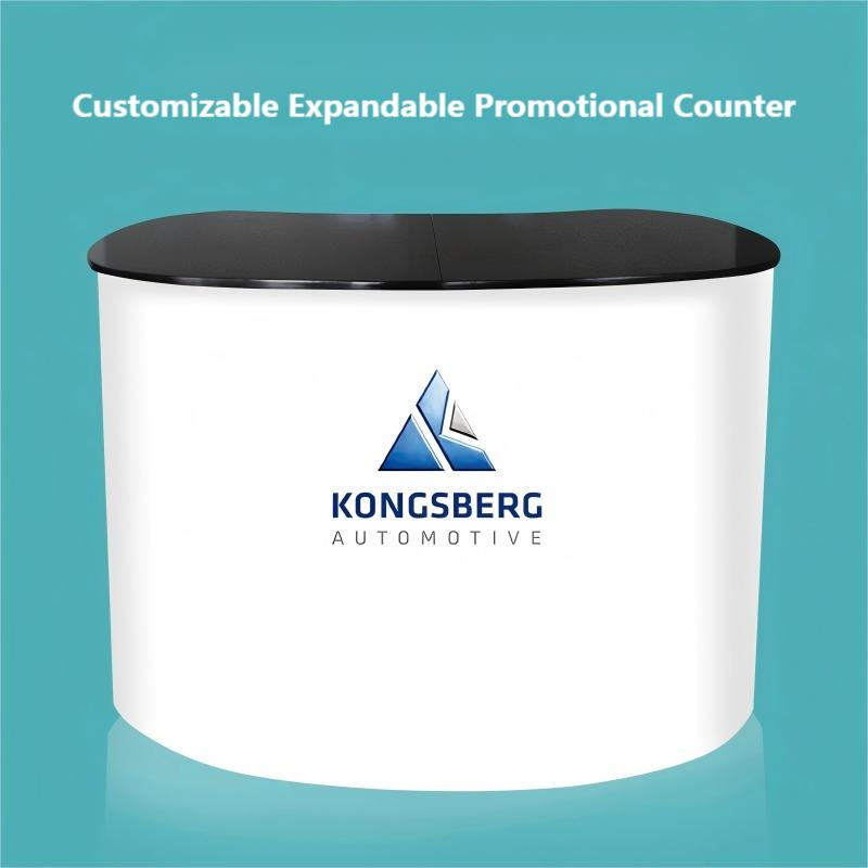 Customizable Portable Aluminum Alloy Expandable Magnetic Exhibition Reception Promotional Counter