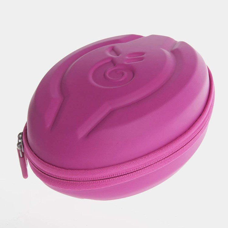 Hot Pink Waterproof Portable Shockproof Hard EVA Headphone Pouch Case with Zipper Puller