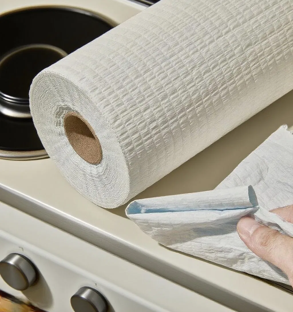 OEM/ODM Scrim Reinforced Paper Rolls Degradable Dustless Wood Pulp for Medical/Kitchen