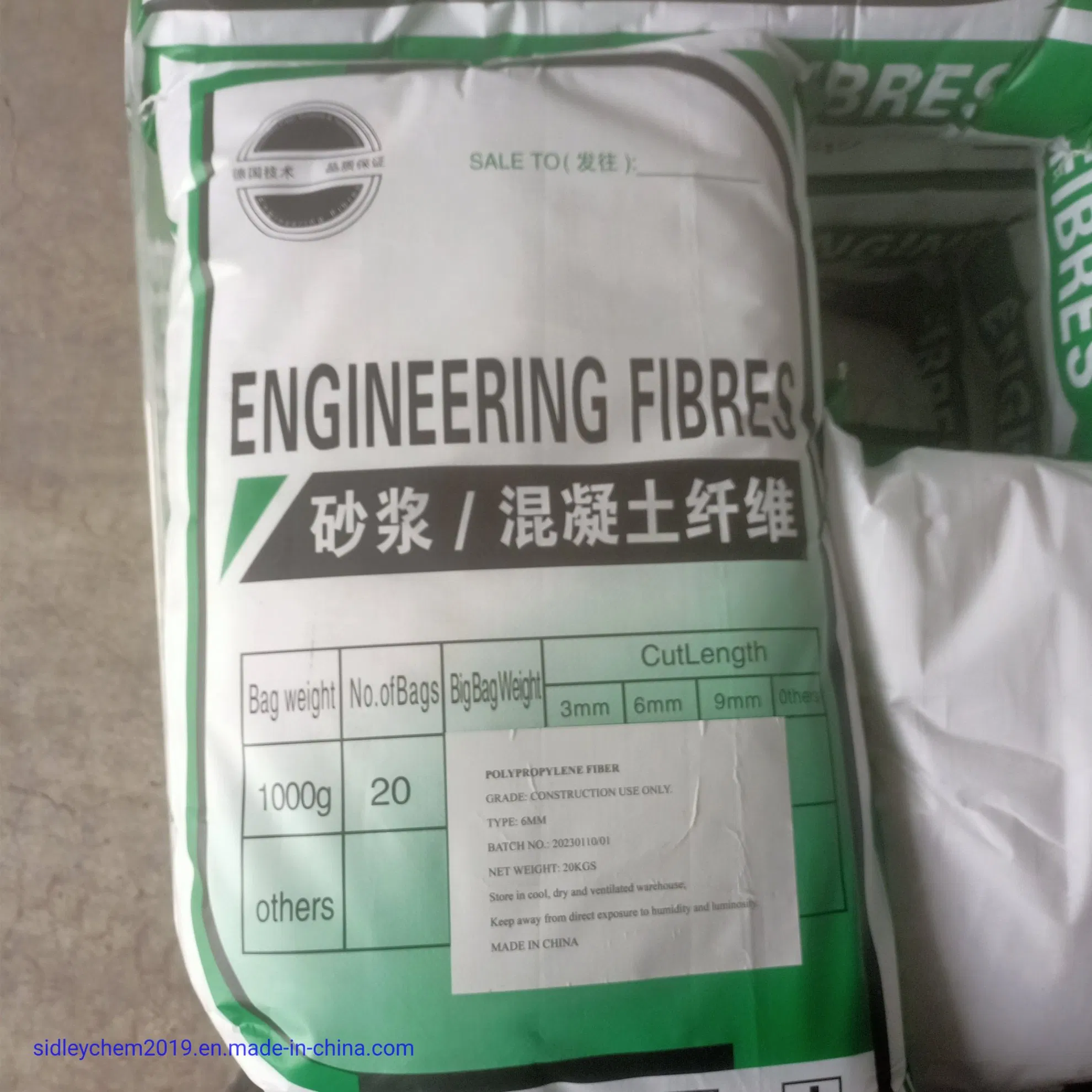 Polypropylene PP Fiber Factory Price 3/6/9/12/54mm for Concrete