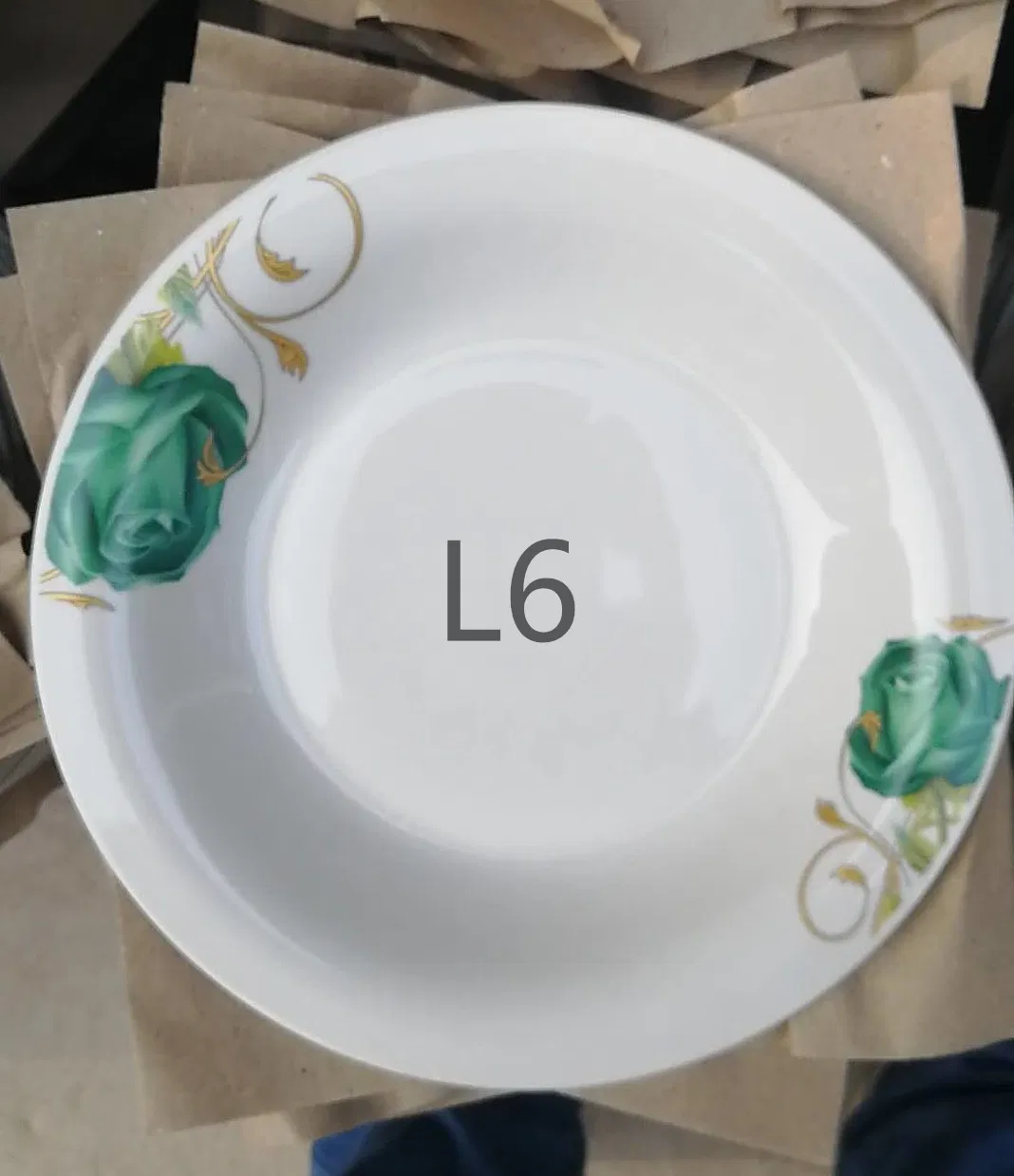 9.2"Soup Plate Cheap Decal Porcelain Ceramics Tableware