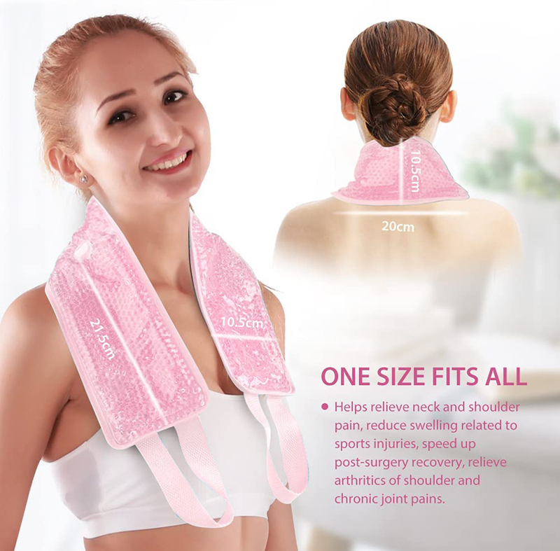 Gel Ice Pack Hot Cold Compress Cooling Neck Shoulder Wrap