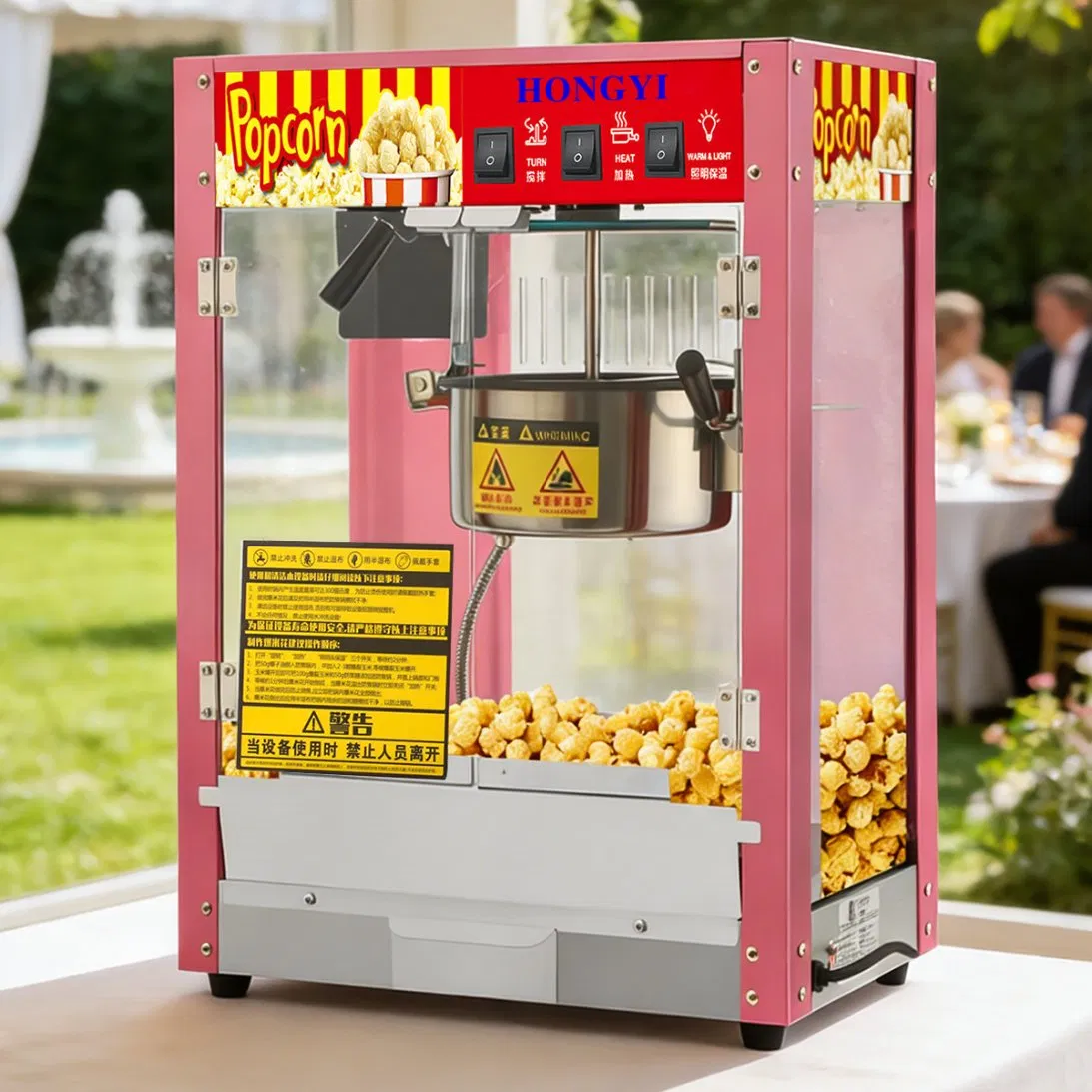 Electric Stirring System Popcorn Maker with CE Certification, Easy Clean