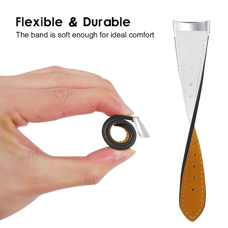 Кожаный ремешок для Fitbit Charge 6/5, регулируемый