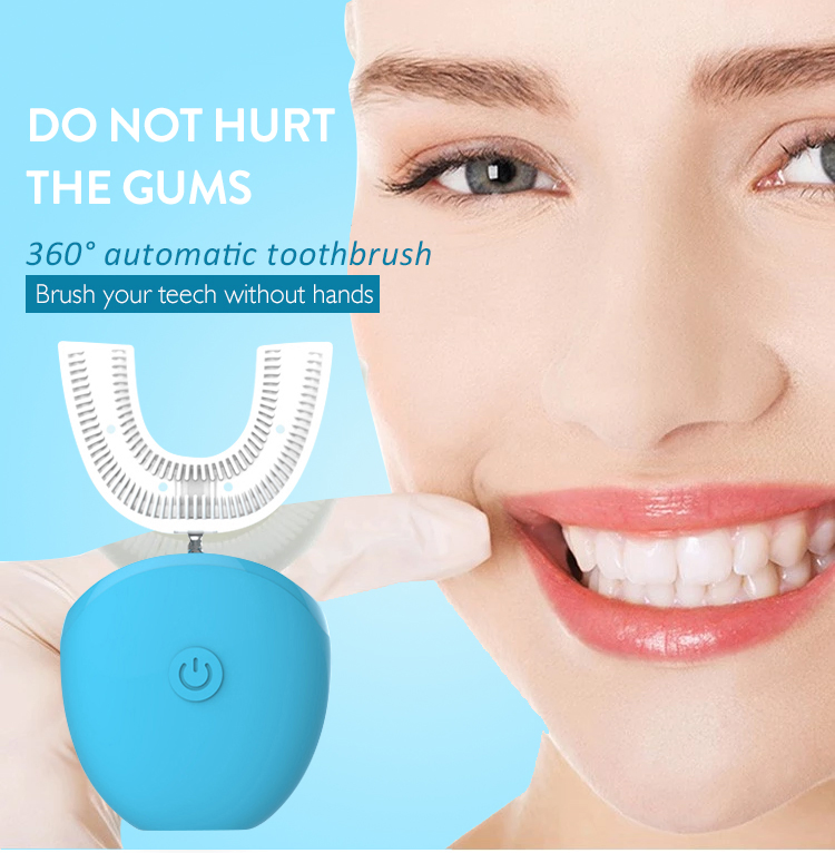 New Style New Year Gift Fashion Present U Type Fully Automatic Silicone Lazy Toothbrush Js502