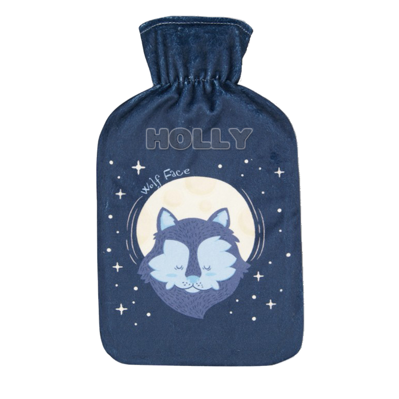 Hot and Cold Therapy Premium Simple Rubber 2L Hot Water Bag with Cartoon Cloth Cover