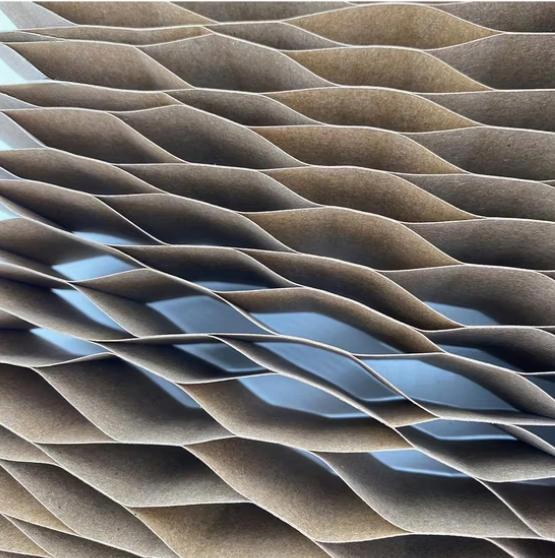 Customization Kraft Paper Soundproof Paper Filled with Honeycomb Core Material for Partition Wall/Door Filling