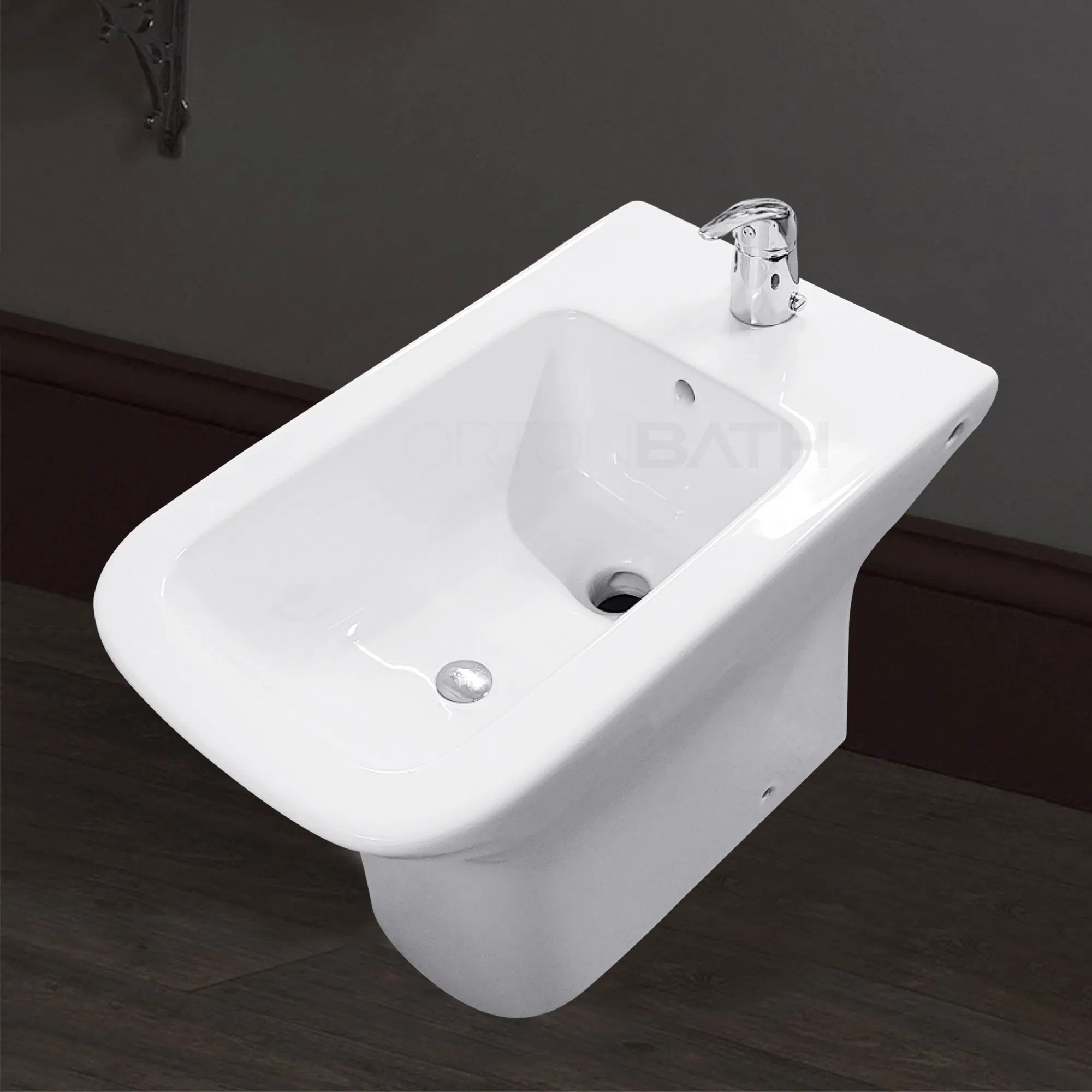 Ortonbath Floor Mounted Single Tap Hole Toilet Bidet Hospital Elder Lady Care One Piece Ceramic Wc Toilet Bidet Special Care Freestanding Ceramic Bidet
