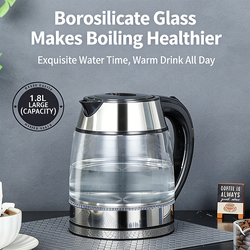 1.8L Electric Water Kettle with Auto Shut-off for Fast Heating
