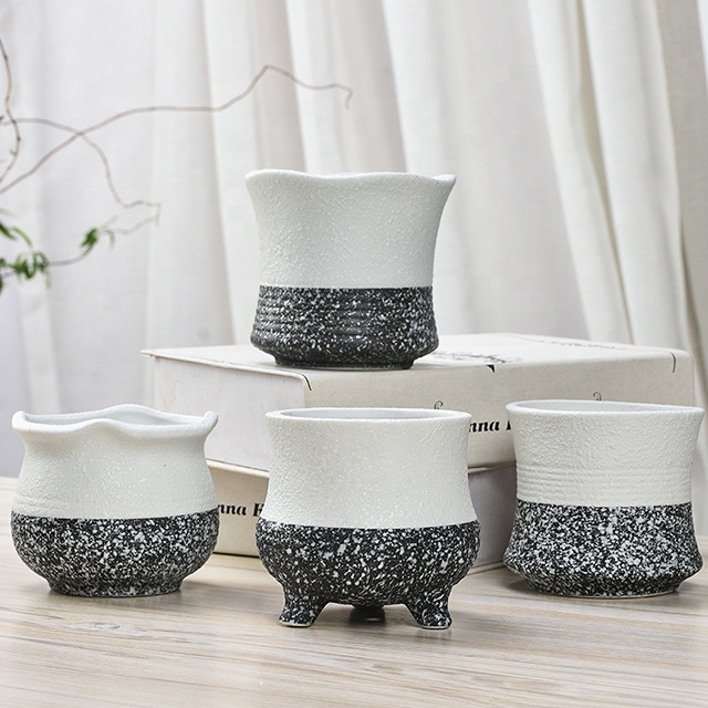Горшок керамический нордический для цветов суккулентов