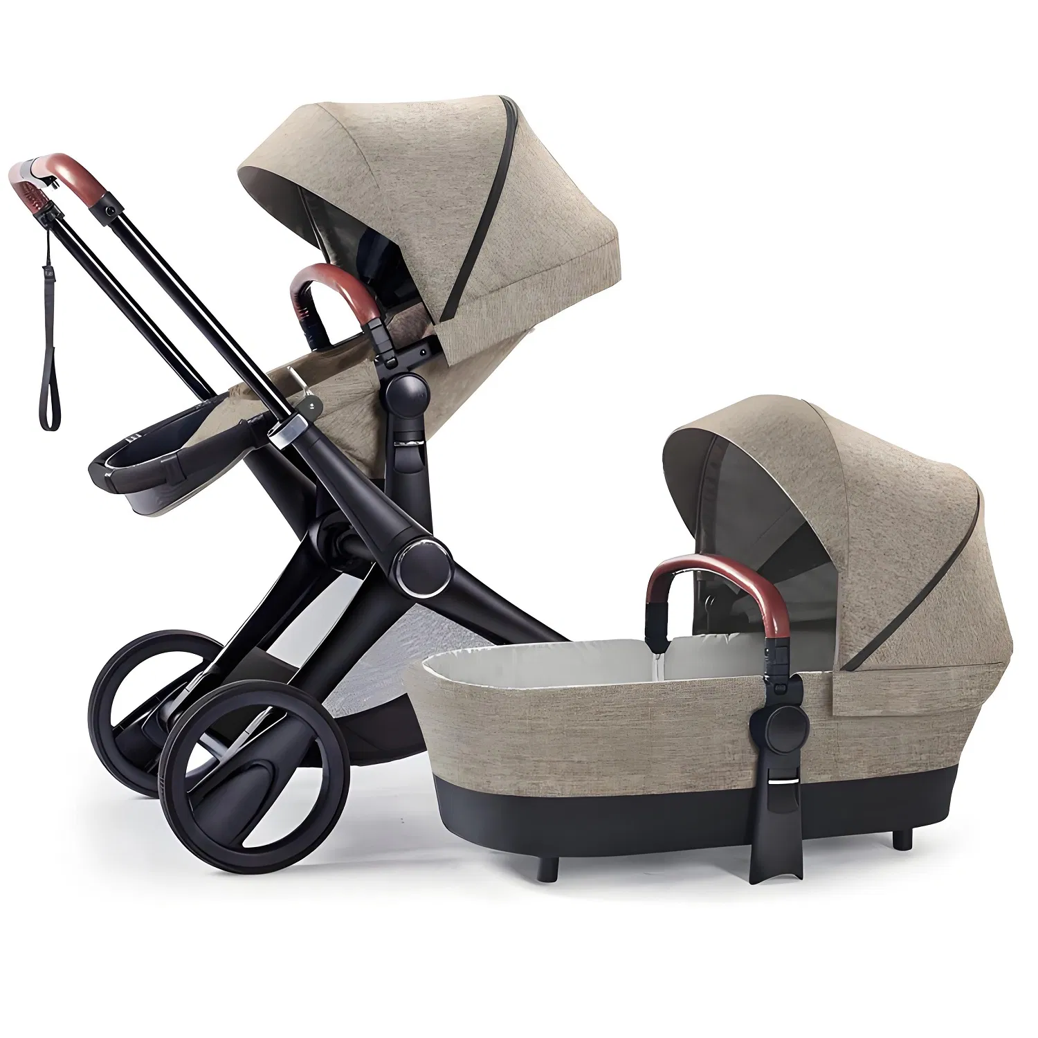 Factory Luxury High Landscape Aluminum Frame Pram 3 in 1 Baby Stroller