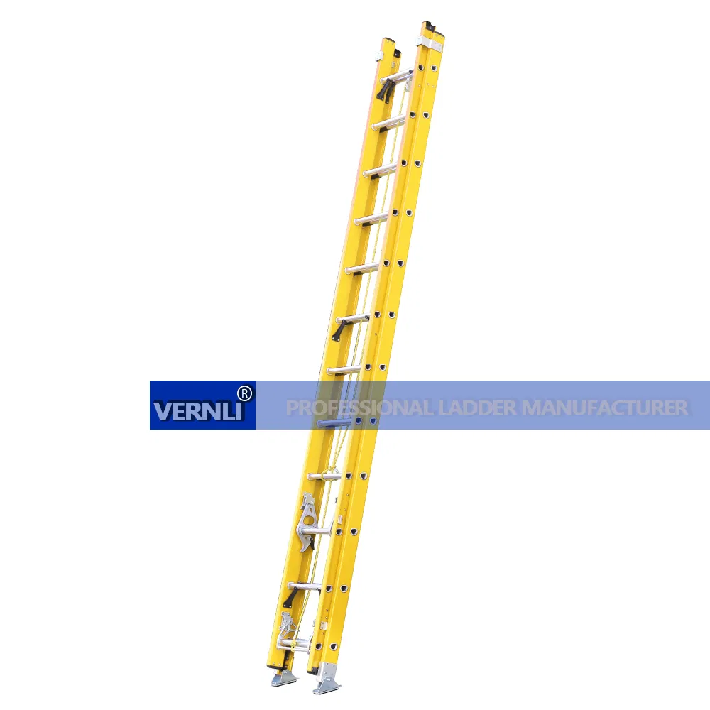 Lightweight Electric Extension Fire Escape Fiberglass Telescopic Step Ladder