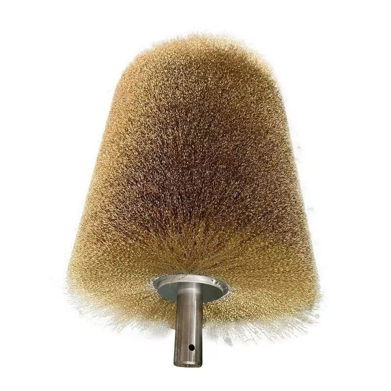 Industrial Spiral Coil Roller Brush Steel Wire Roller Polishing Brush Cylindrical Steel Wire Brush Roller Deburring Descaling Steel Wire Roller Brush