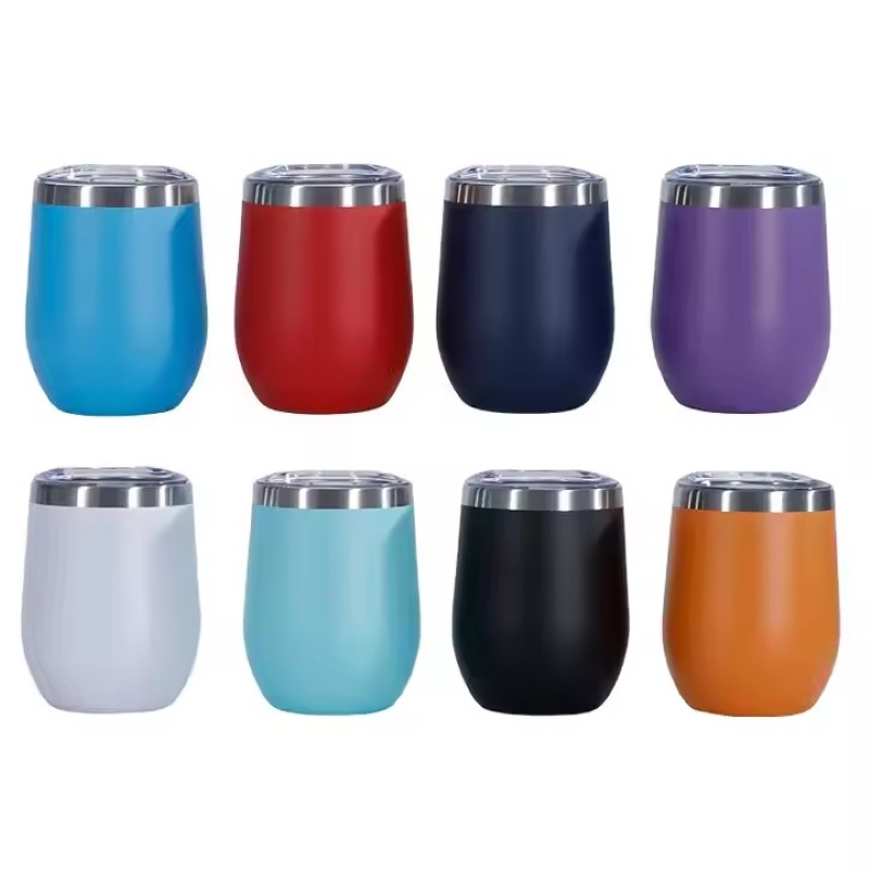 Стальная термокружка для вина с крышкой и трубочкой