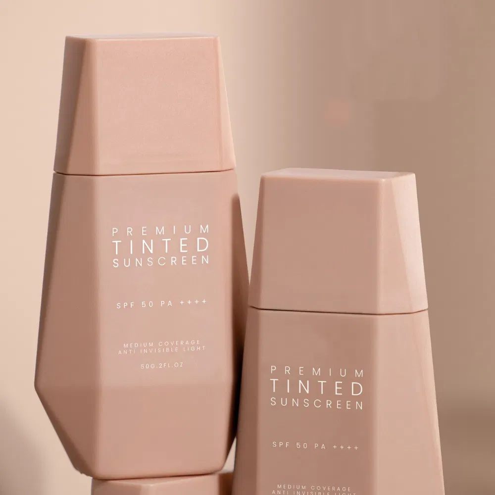 Newest Private Label Primer Makeup Sun Protection UVA/UVB Skin Tinted Moisturizer Sunscreen SPF 46 Foundation