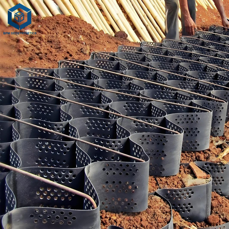 Bpm Fully Permeable Plastic Roof Garden Black HDPE Smooth and Textured Geocell