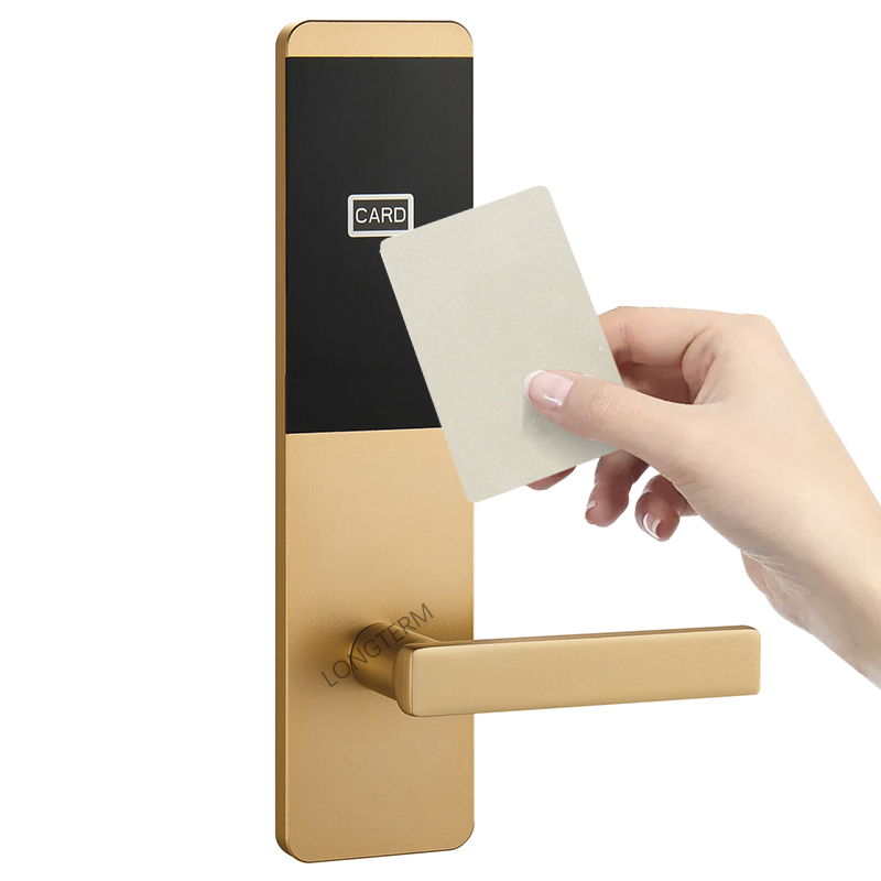 Gold Color RFID Card Key Electronic Lock for Hotel Room