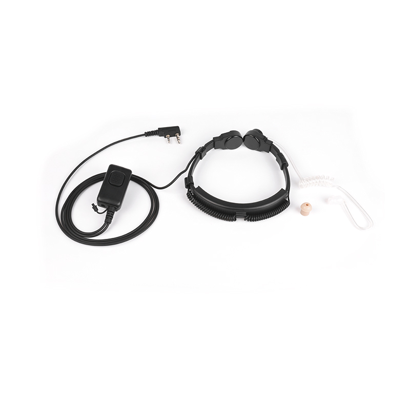 Two Way Radio Throat Microphone Headset for Bd506 Pd406 with Finger Ptt Earpiece