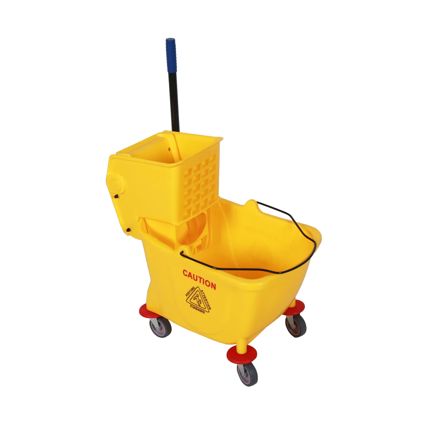 32L Wringer Bucket Trolley Floor Cleaning Mop Bucket