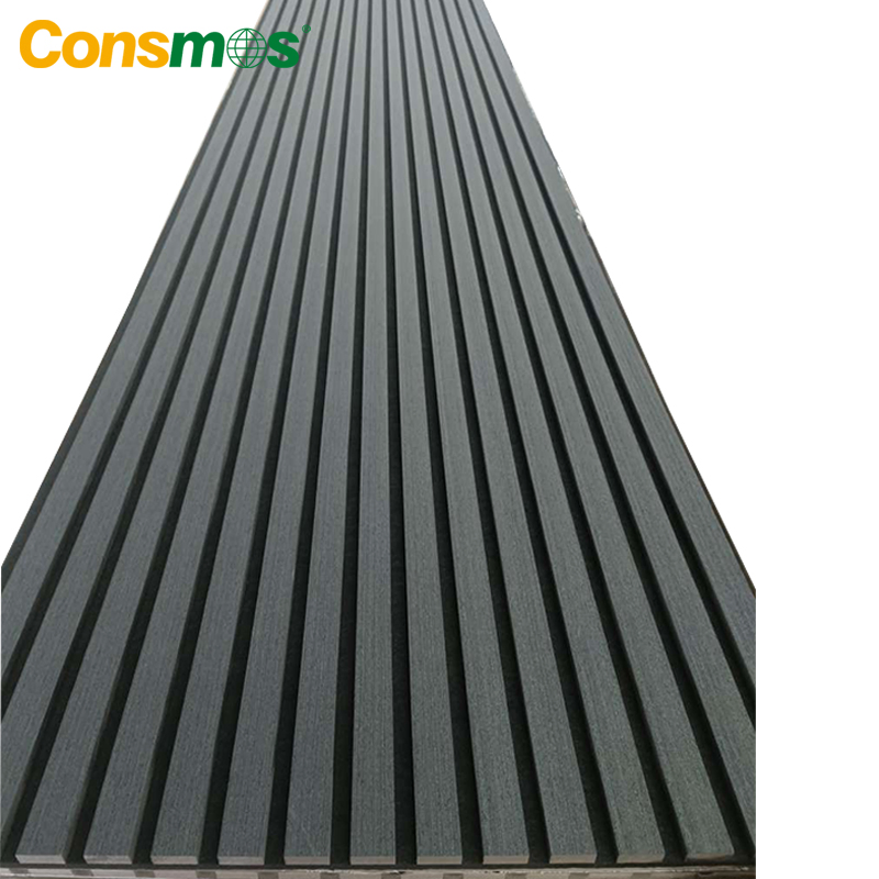 Interior Decoration Wall Covering Wood Slat Pet MDF Acoustic Polyester Fiber Soundproofing Ceiling Panel