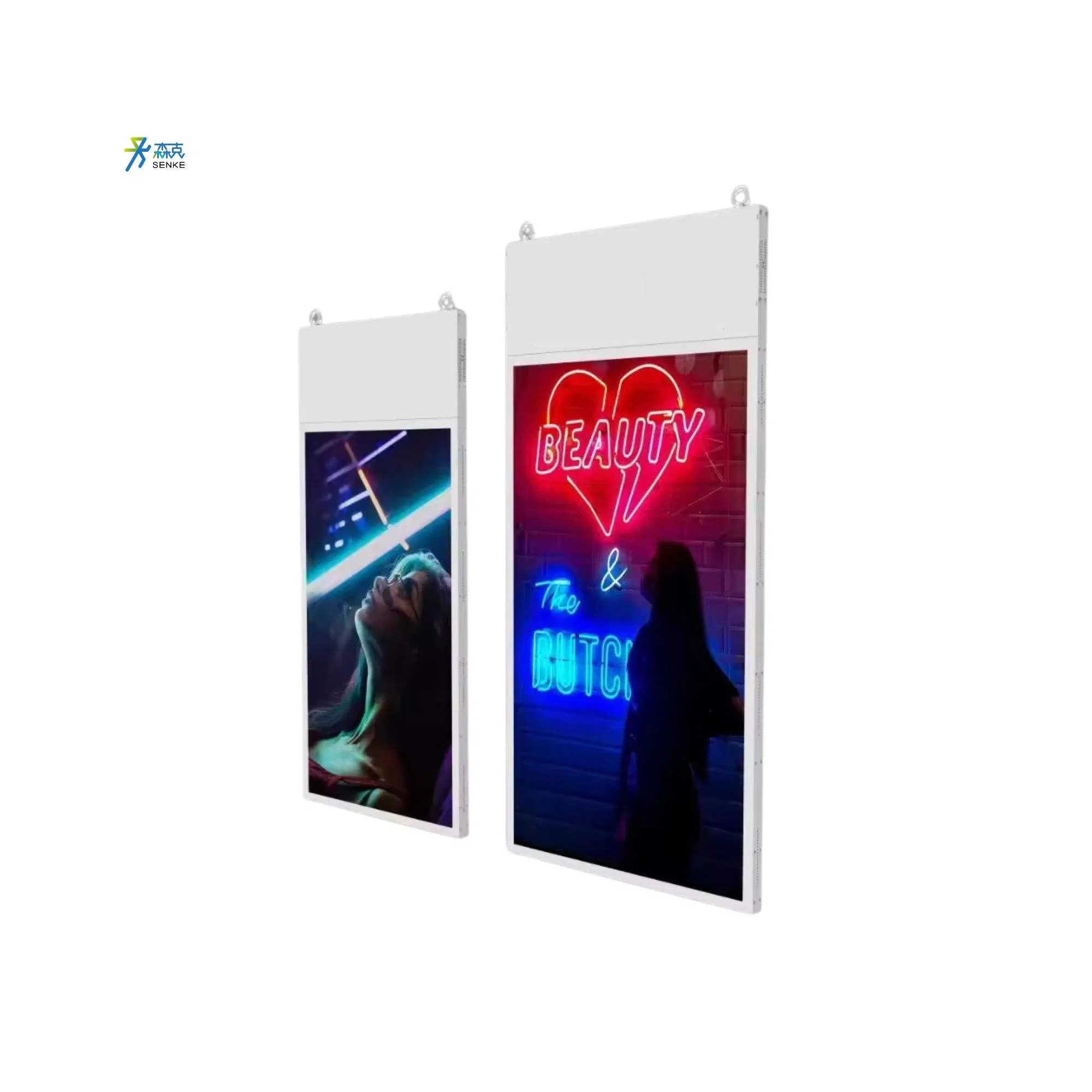 55-Inch High Brightness Ultra-Thin Double Sided Screen LCD Display Window Hanging Digital Advertising Player