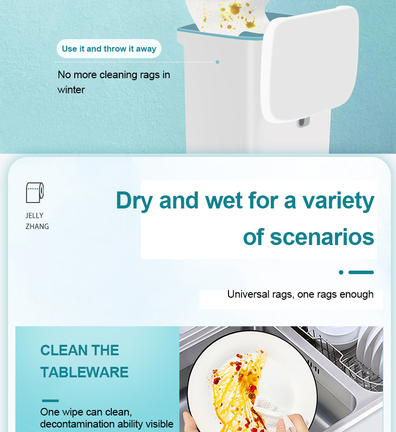 Kitchen Paper Towel Oil-Free Absorbent Scouring Household cleaning cloth