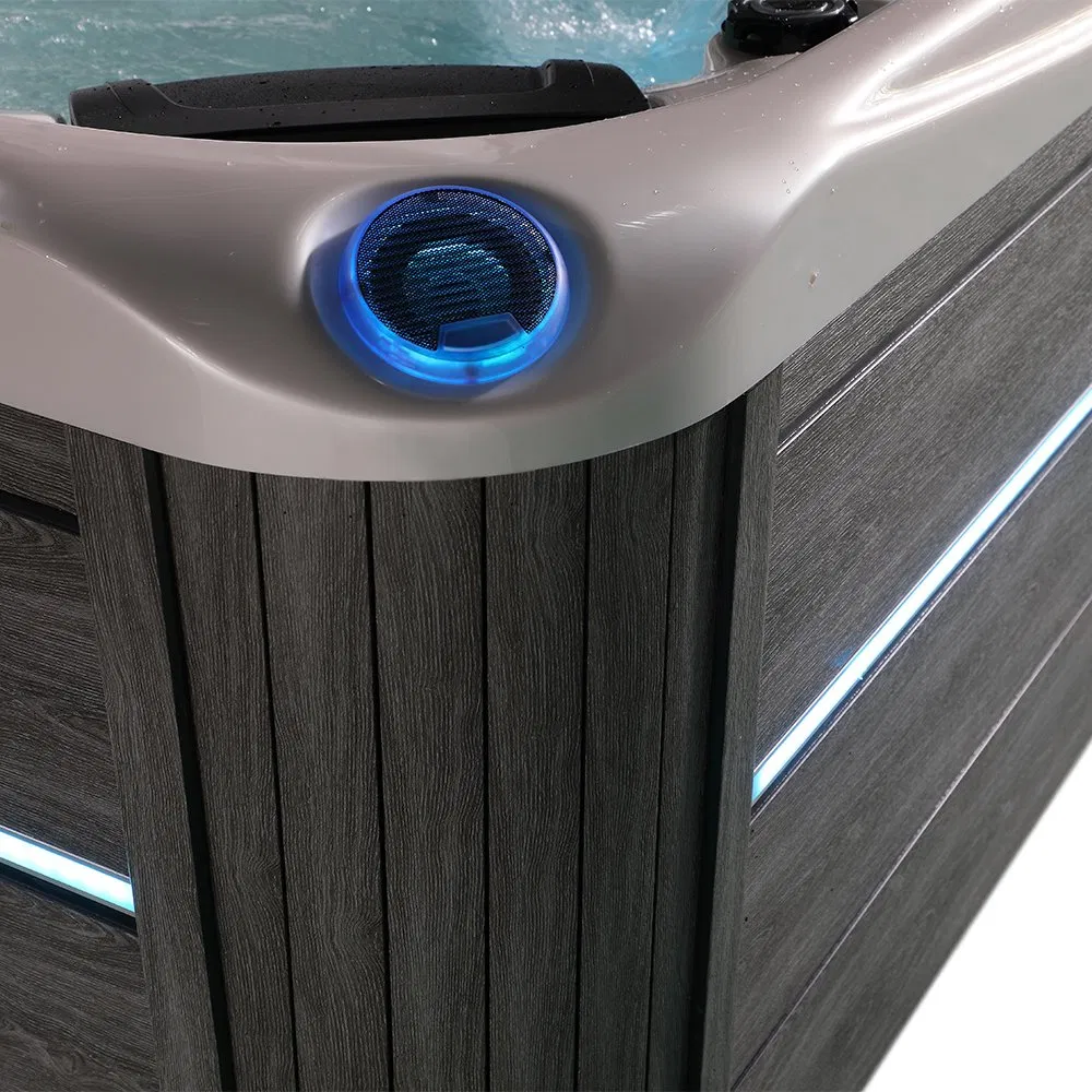 Коричневый акриловый спа-бассейн с гидромассажем для улицы