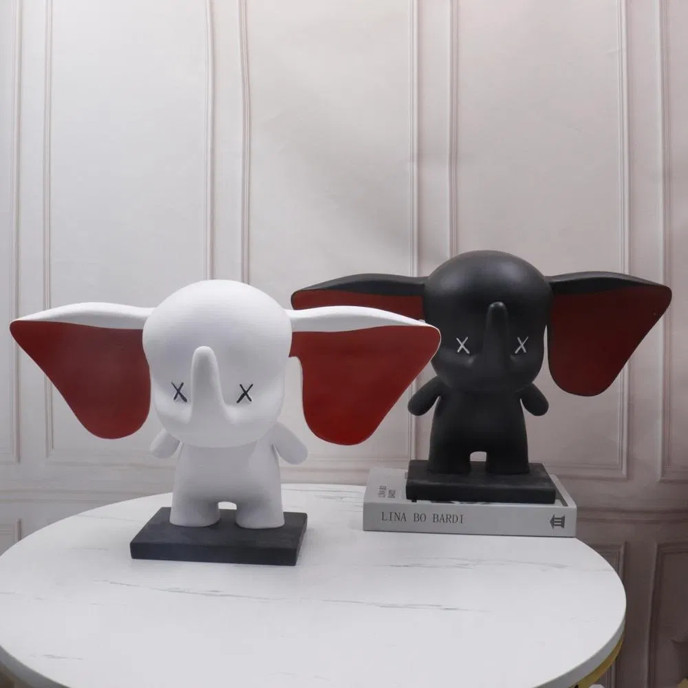 Modern Nordic Small Flying Elephant Decoration Sculptures Statues Home Garden Wyz22080