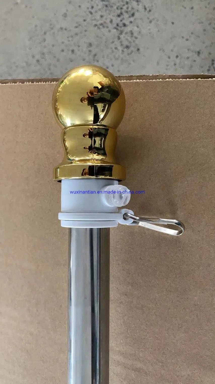 Aluminum/ Stainless Steel Brush Anodized Indoor Telescopic Flag Pole