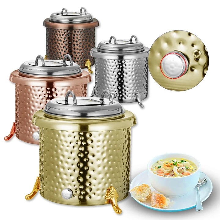 220V Electric Stainless Steel Soup Kettle Warmer for Hotels and Buffets Food Warmer Pot