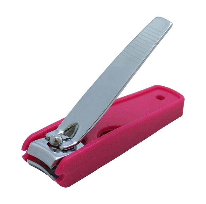 Small Size Korea Shaped Finger Cutter with Plastic Cover Nail Clipper (608S-12)