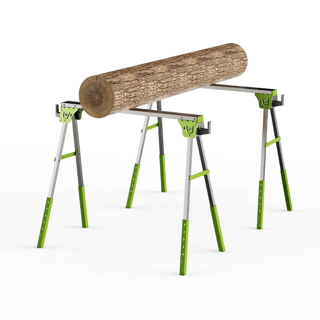 Factory Supply Heavy Duty Sawbuck Metal Easy Folding Sawhorse for Wood Working