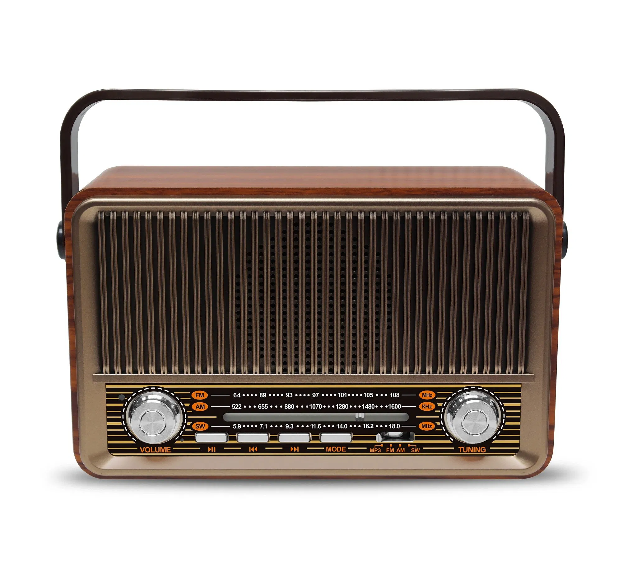 Портативное радио Retro с Bluetooth, USB и TF