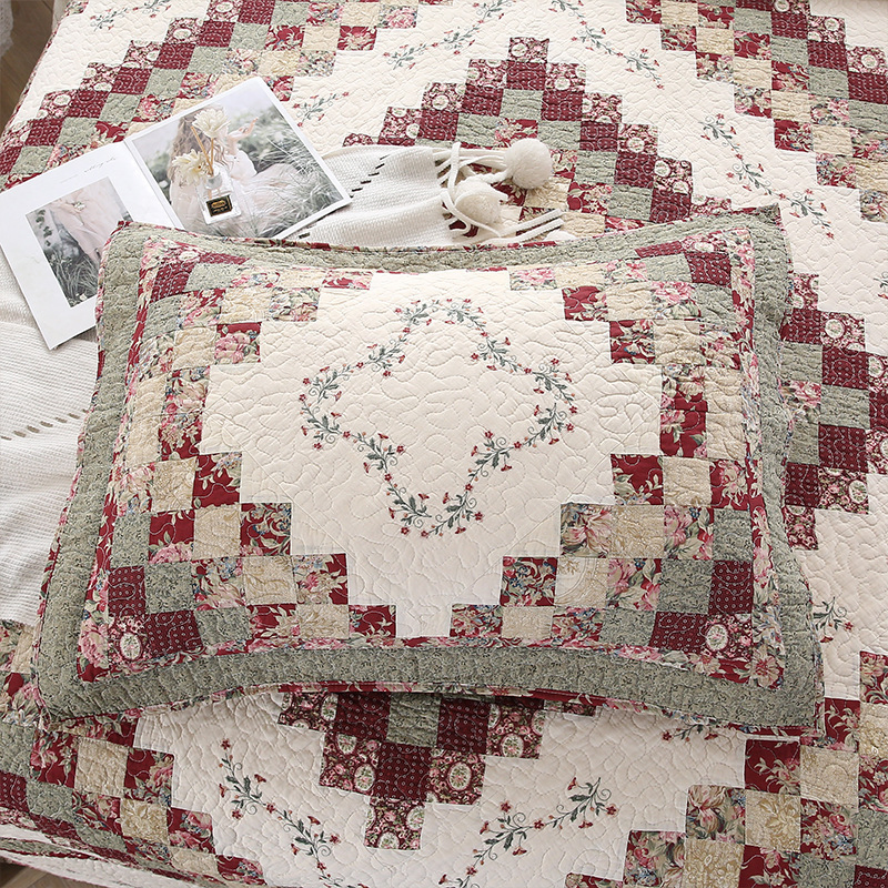 Polyester Patchwork Quilt Queen Size Bedding Set Filling Offers Deals Cheap Comforter Bedspread for Teens