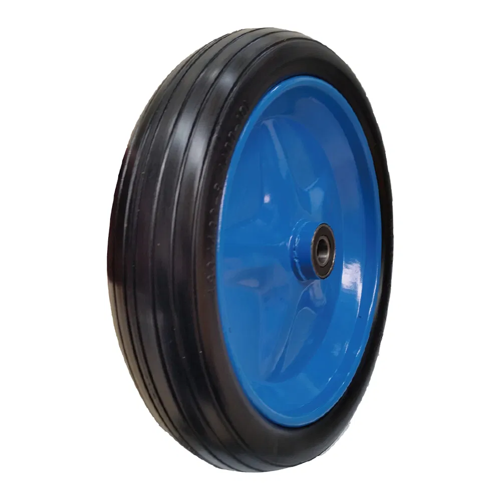 16" Flat Free Solid PU Wheelbarrow Wheel