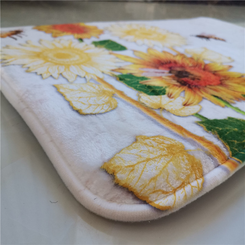 Fashionable Flannel Surface Bath Mat/ 3D Printed Carpet Floor Mat