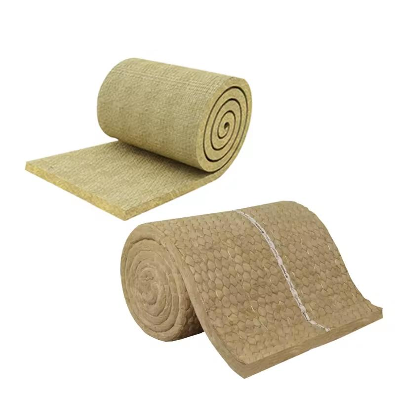 China Fire Retardant & Fireproof Material Hermal Insulation Rock Wool Rockwool Blanket/Roll