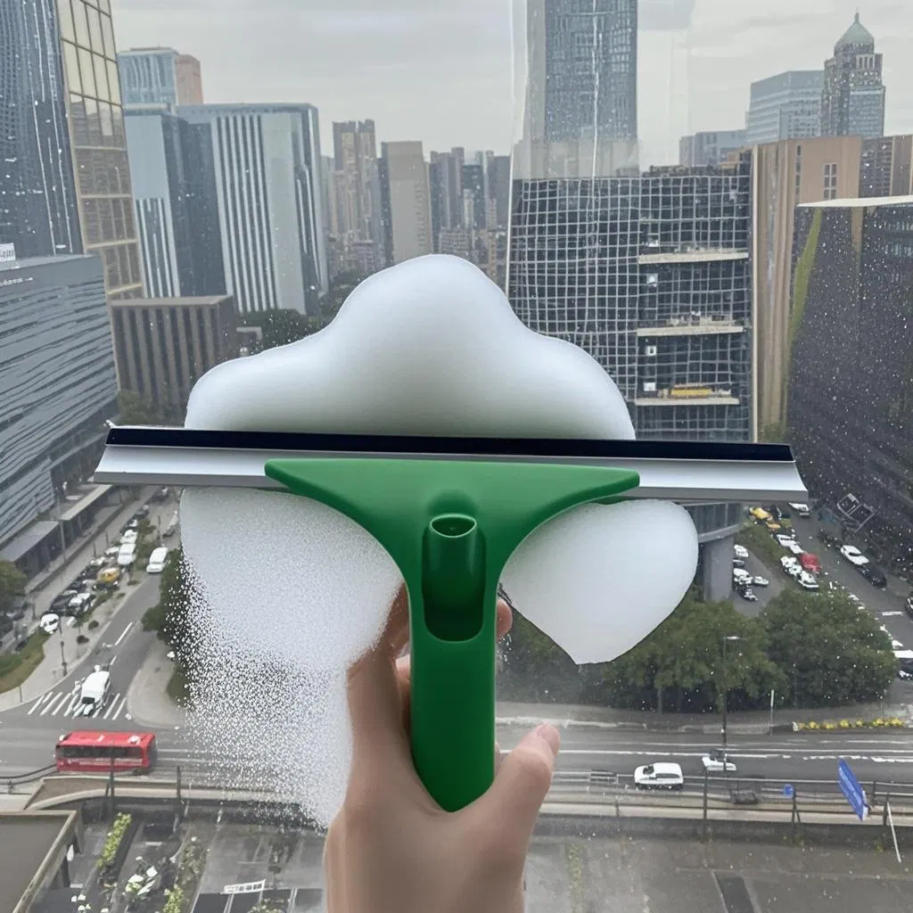 Shower Squeegee for Glass Doors, Plastic Material Shower Squeegee for Bathroom, Window and Tiles, All-Purpose Shower Squeegee