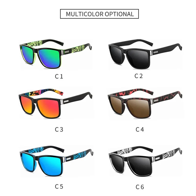 Factory Direct Sales of New, Stylish Colored Sunglasses, Logo Customization Available. UV400 Protection, Unisex, High-End Polarized Sunglasses, Suitable for Spo